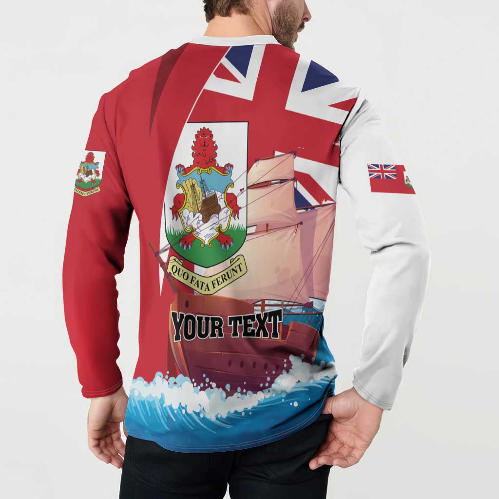 Personalised Bermuda Button Sweatshirt Quo Fata Ferunt