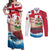 Personalised Bermuda Couples Matching Off Shoulder Maxi Dress and Long Sleeve Button Shirt Quo Fata Ferunt