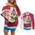 Personalised Bermuda Couples Matching Off Shoulder Short Dress and Long Sleeve Button Shirt Quo Fata Ferunt