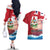 Personalised Bermuda Couples Matching Off The Shoulder Long Sleeve Dress and Hawaiian Shirt Quo Fata Ferunt