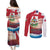 Personalised Bermuda Couples Matching Puletasi and Long Sleeve Button Shirt Quo Fata Ferunt