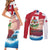 Personalised Bermuda Couples Matching Short Sleeve Bodycon Dress and Long Sleeve Button Shirt Quo Fata Ferunt