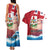 Personalised Bermuda Couples Matching Tank Maxi Dress and Hawaiian Shirt Quo Fata Ferunt