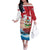 Personalised Bermuda Family Matching Off The Shoulder Long Sleeve Dress and Hawaiian Shirt Quo Fata Ferunt