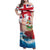 Personalised Bermuda Family Matching Off Shoulder Maxi Dress and Hawaiian Shirt Quo Fata Ferunt - Wonder Print Shop