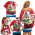 Personalised Bermuda Family Matching Off Shoulder Short Dress and Hawaiian Shirt Quo Fata Ferunt - Wonder Print Shop