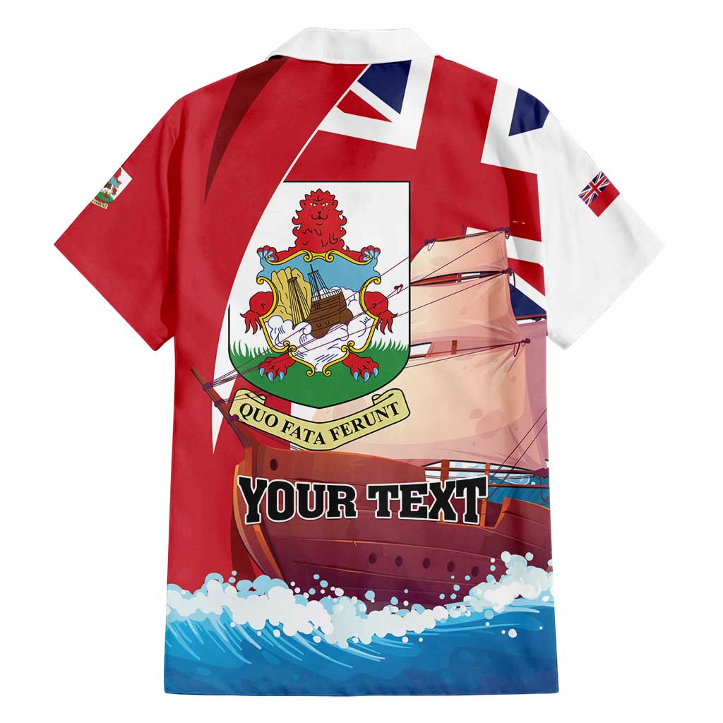 Personalised Bermuda Family Matching Off Shoulder Short Dress and Hawaiian Shirt Quo Fata Ferunt - Wonder Print Shop