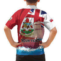 Personalised Bermuda Family Matching Short Sleeve Bodycon Dress and Hawaiian Shirt Quo Fata Ferunt - Wonder Print Shop