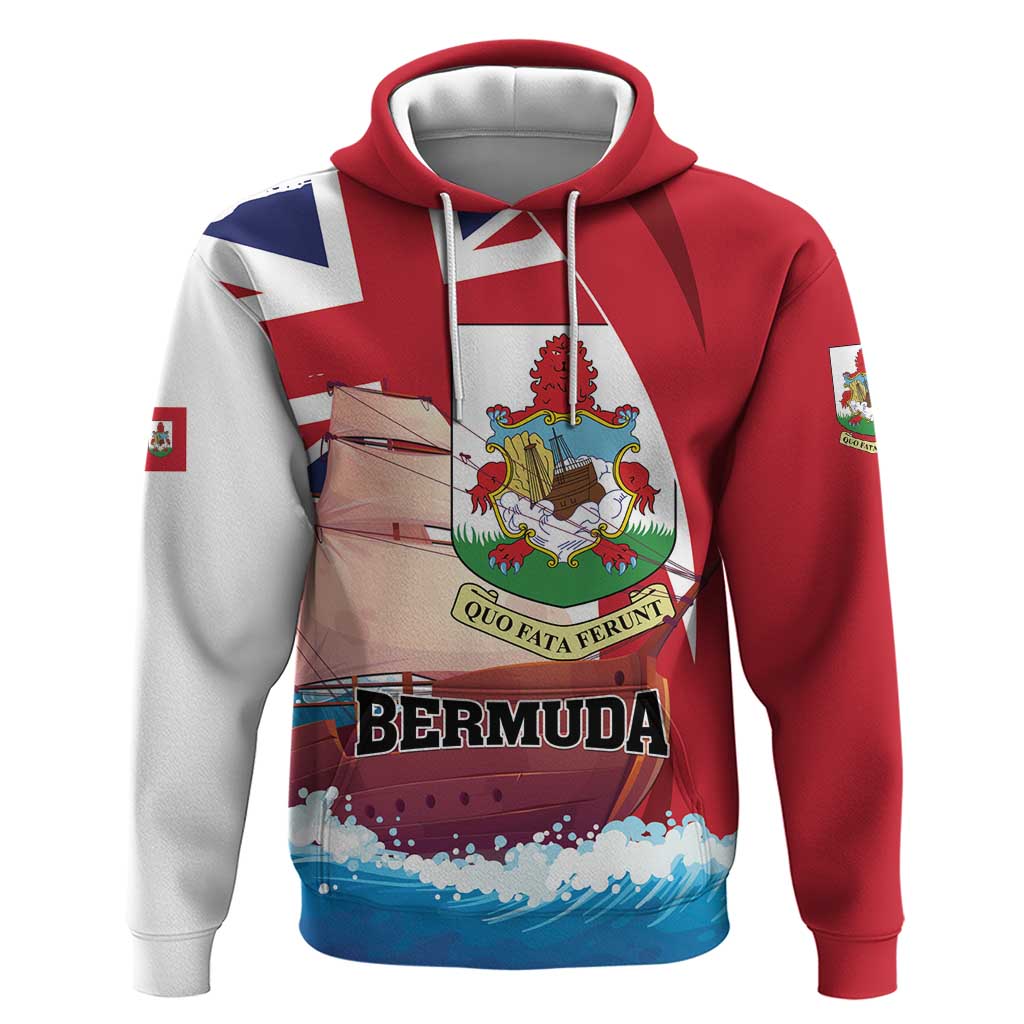 Personalised Bermuda Hoodie Quo Fata Ferunt - Wonder Print Shop