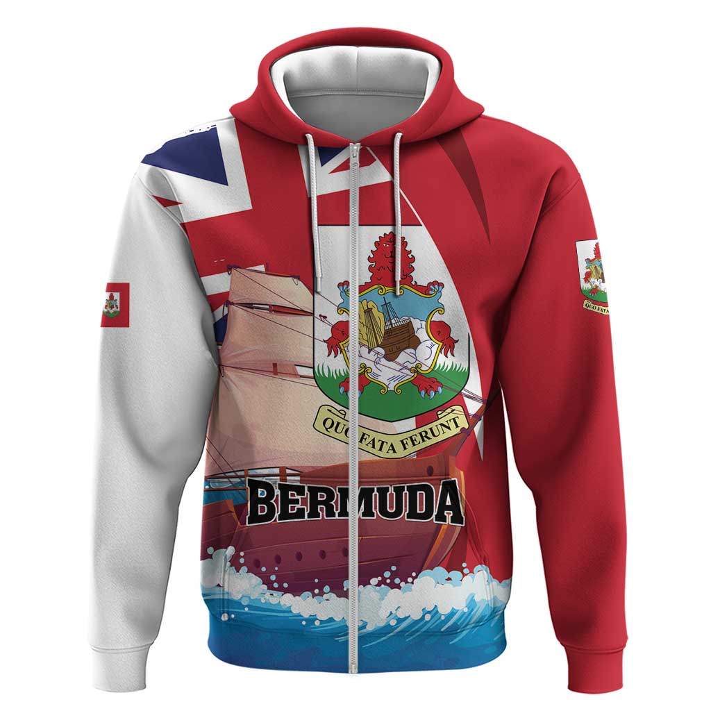 Personalised Bermuda Hoodie Quo Fata Ferunt - Wonder Print Shop