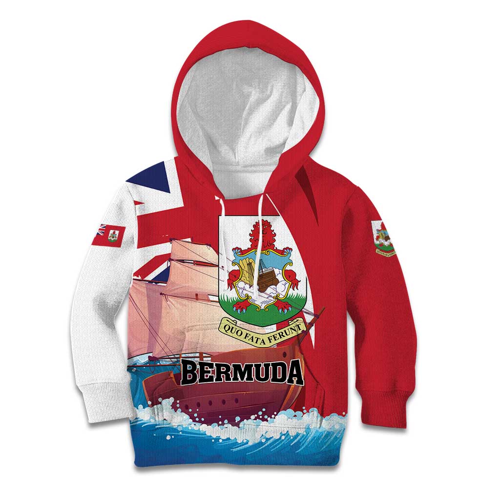 Personalised Bermuda Kid Hoodie Quo Fata Ferunt - Wonder Print Shop