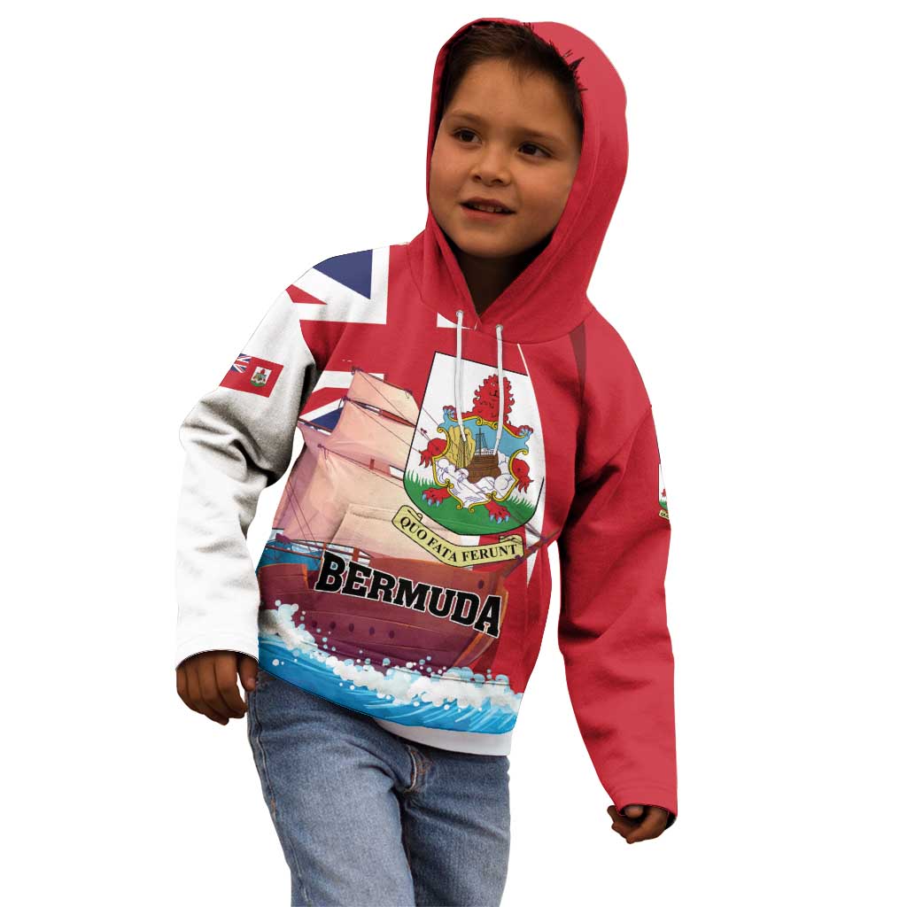 Personalised Bermuda Kid Hoodie Quo Fata Ferunt - Wonder Print Shop