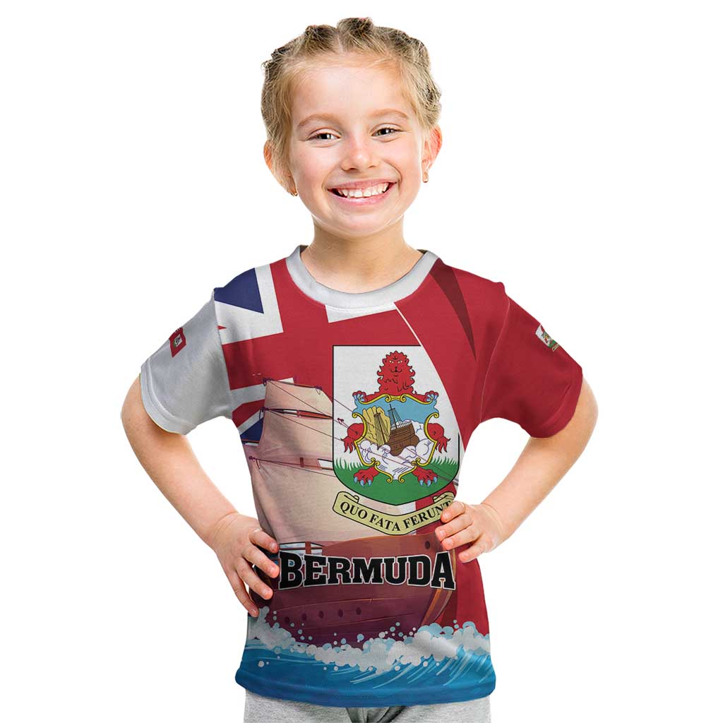 Personalised Bermuda Kid T Shirt Quo Fata Ferunt - Wonder Print Shop