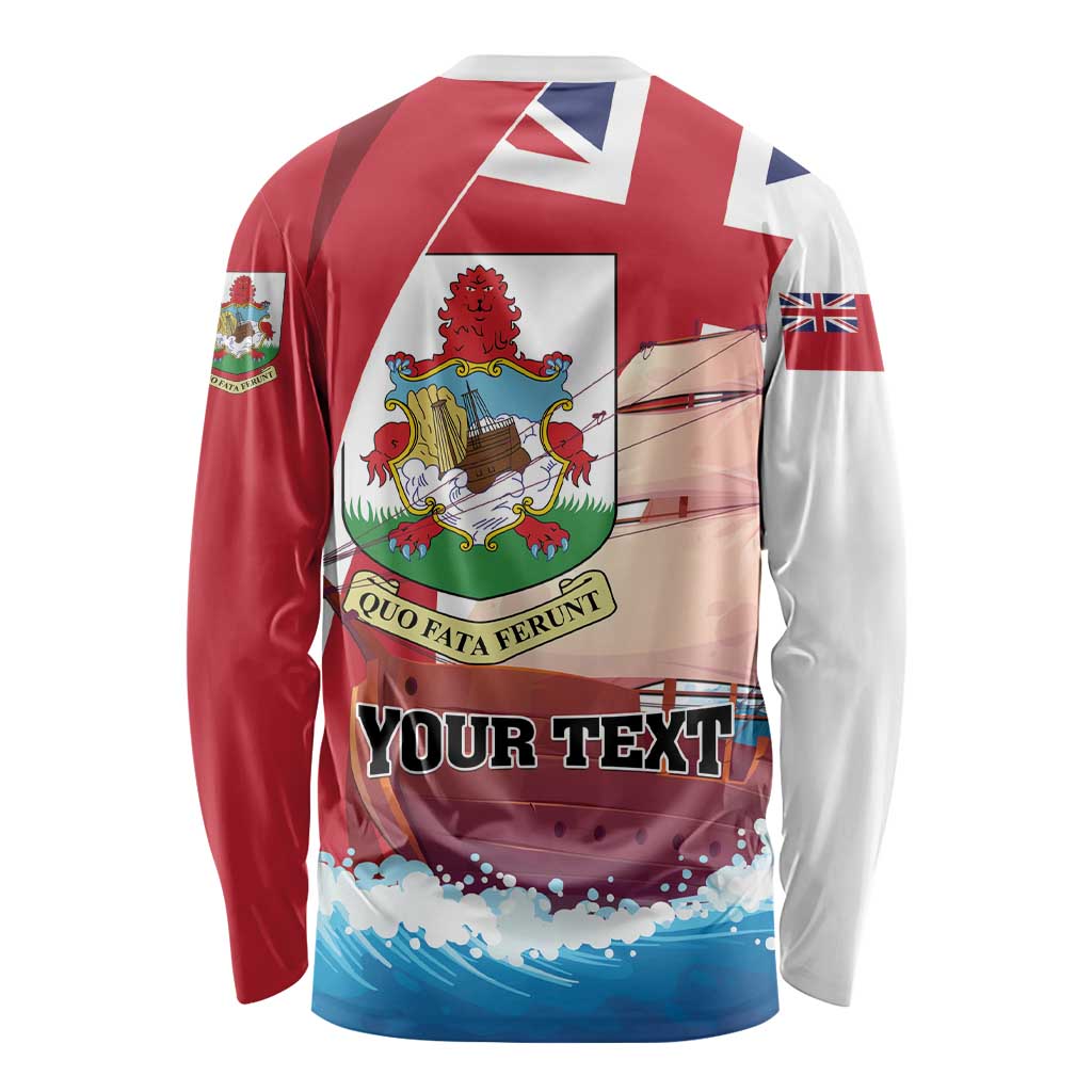 Personalised Bermuda Long Sleeve Shirt Quo Fata Ferunt - Wonder Print Shop