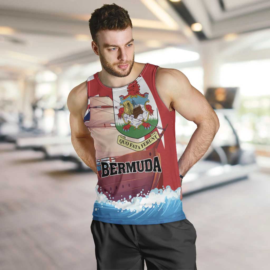 Personalised Bermuda Men Tank Top Quo Fata Ferunt - Wonder Print Shop