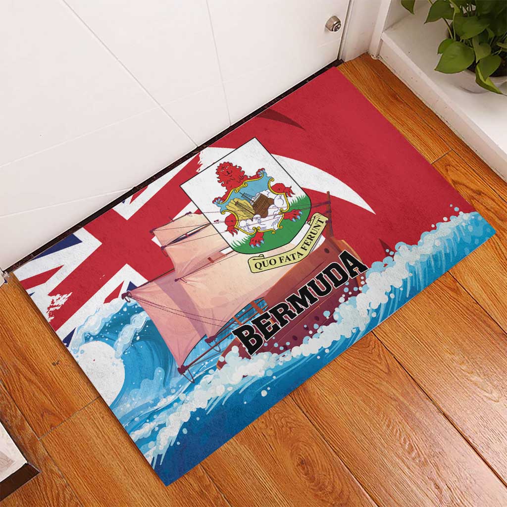 Bermuda Rubber Doormat Quo Fata Ferunt - Wonder Print Shop