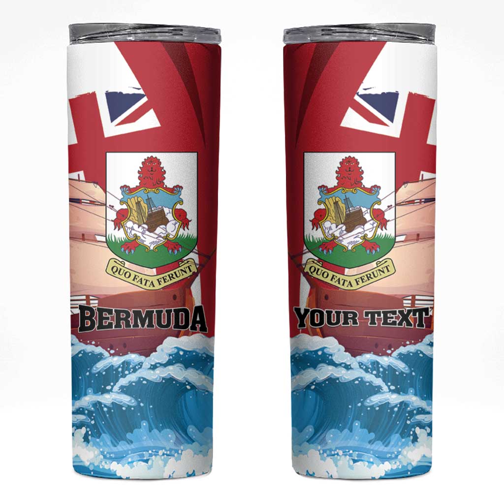 Personalised Bermuda Skinny Tumbler Quo Fata Ferunt - Wonder Print Shop