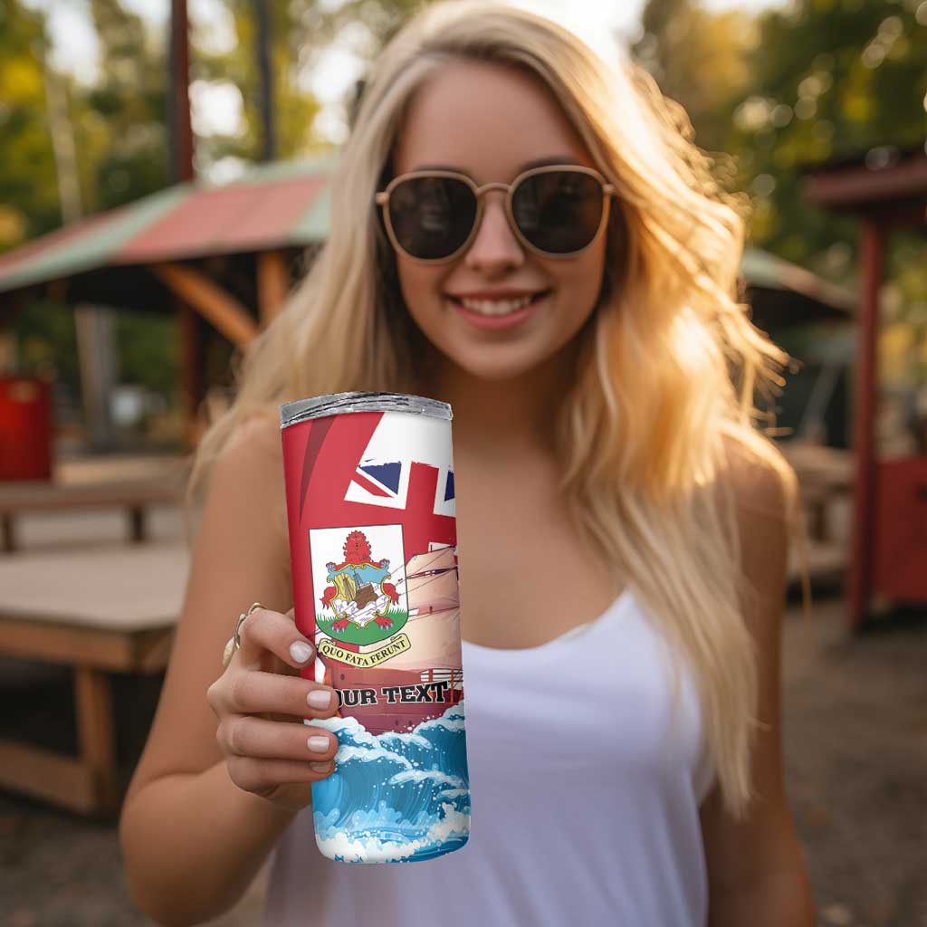 Personalised Bermuda Skinny Tumbler Quo Fata Ferunt - Wonder Print Shop