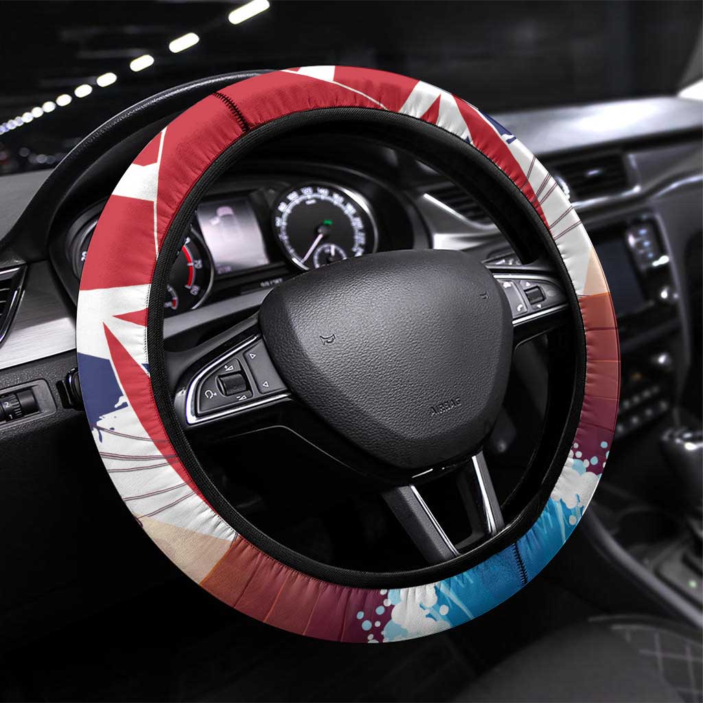 Bermuda Steering Wheel Cover Quo Fata Ferunt - Wonder Print Shop