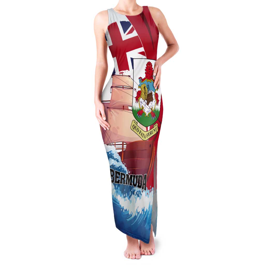 Personalised Bermuda Tank Maxi Dress Quo Fata Ferunt - Wonder Print Shop