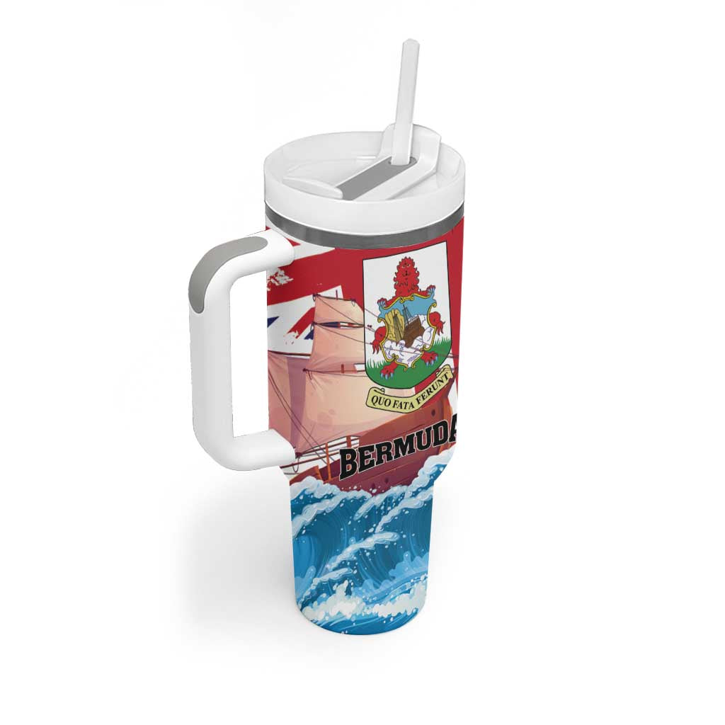 Personalised Bermuda Tumbler With Handle Quo Fata Ferunt - Wonder Print Shop