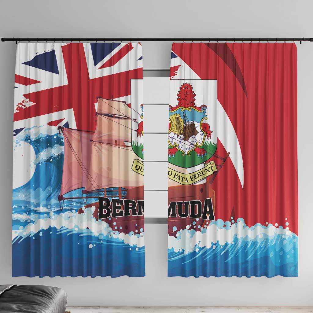 Bermuda Window Curtain Quo Fata Ferunt - Wonder Print Shop