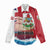 Personalised Bermuda Women Casual Shirt Quo Fata Ferunt - Wonder Print Shop