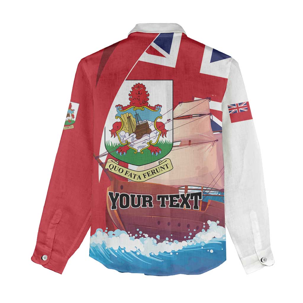 Personalised Bermuda Women Casual Shirt Quo Fata Ferunt - Wonder Print Shop