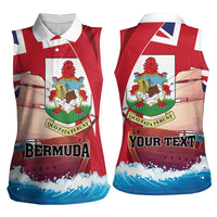 Personalised Bermuda Women Sleeveless Polo Shirt Quo Fata Ferunt - Wonder Print Shop