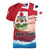 Personalised Bermuda Women V-Neck T-Shirt Quo Fata Ferunt - Wonder Print Shop