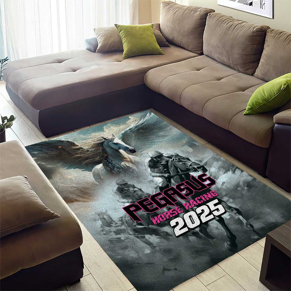 Pegasus Horse Racing 2025 Area Rug Soar to Victory - Wonderprintshop ...