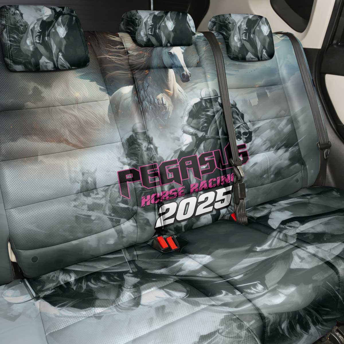 Pegasus Horse Racing 2025 Back Car Seat Cover Soar to Victory