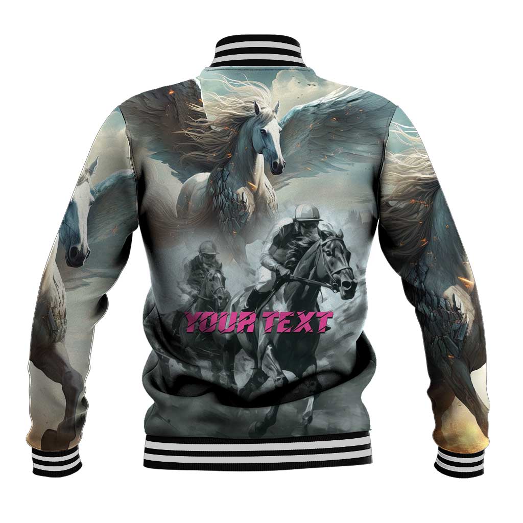 Personalized Pegasus Horse Racing 2025 Baseball Jacket Soar to Victory