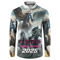 Personalized Pegasus Horse Racing 2025 Button Sweatshirt Soar to Victory