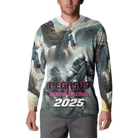 Personalized Pegasus Horse Racing 2025 Button Sweatshirt Soar to Victory