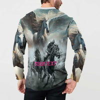 Personalized Pegasus Horse Racing 2025 Button Sweatshirt Soar to Victory