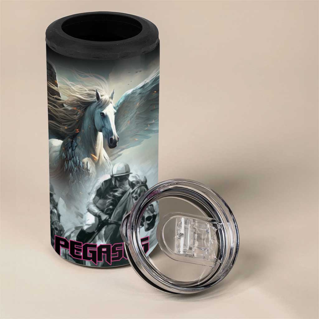 Personalized Pegasus Horse Racing 2025 4 in 1 Can Cooler Tumbler Soar to Victory