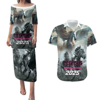 Personalized Pegasus Horse Racing 2025 Couples Matching Puletasi and Hawaiian Shirt Soar to Victory