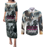 Personalized Pegasus Horse Racing 2025 Couples Matching Puletasi and Long Sleeve Button Shirt Soar to Victory
