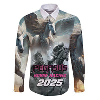 Personalized Pegasus Horse Racing 2025 Family Matching Long Sleeve Bodycon Dress and Hawaiian Shirt Soar to Victory