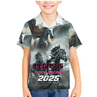 Personalized Pegasus Horse Racing 2025 Family Matching Mermaid Dress and Hawaiian Shirt Soar to Victory