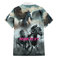 Personalized Pegasus Horse Racing 2025 Family Matching Off The Shoulder Long Sleeve Dress and Hawaiian Shirt Soar to Victory