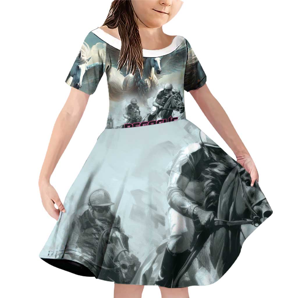 Personalized Pegasus Horse Racing 2025 Family Matching Off Shoulder Short Dress and Hawaiian Shirt Soar to Victory - Wonder Print Shop