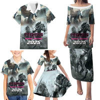 Personalized Pegasus Horse Racing 2025 Family Matching Puletasi and Hawaiian Shirt Soar to Victory