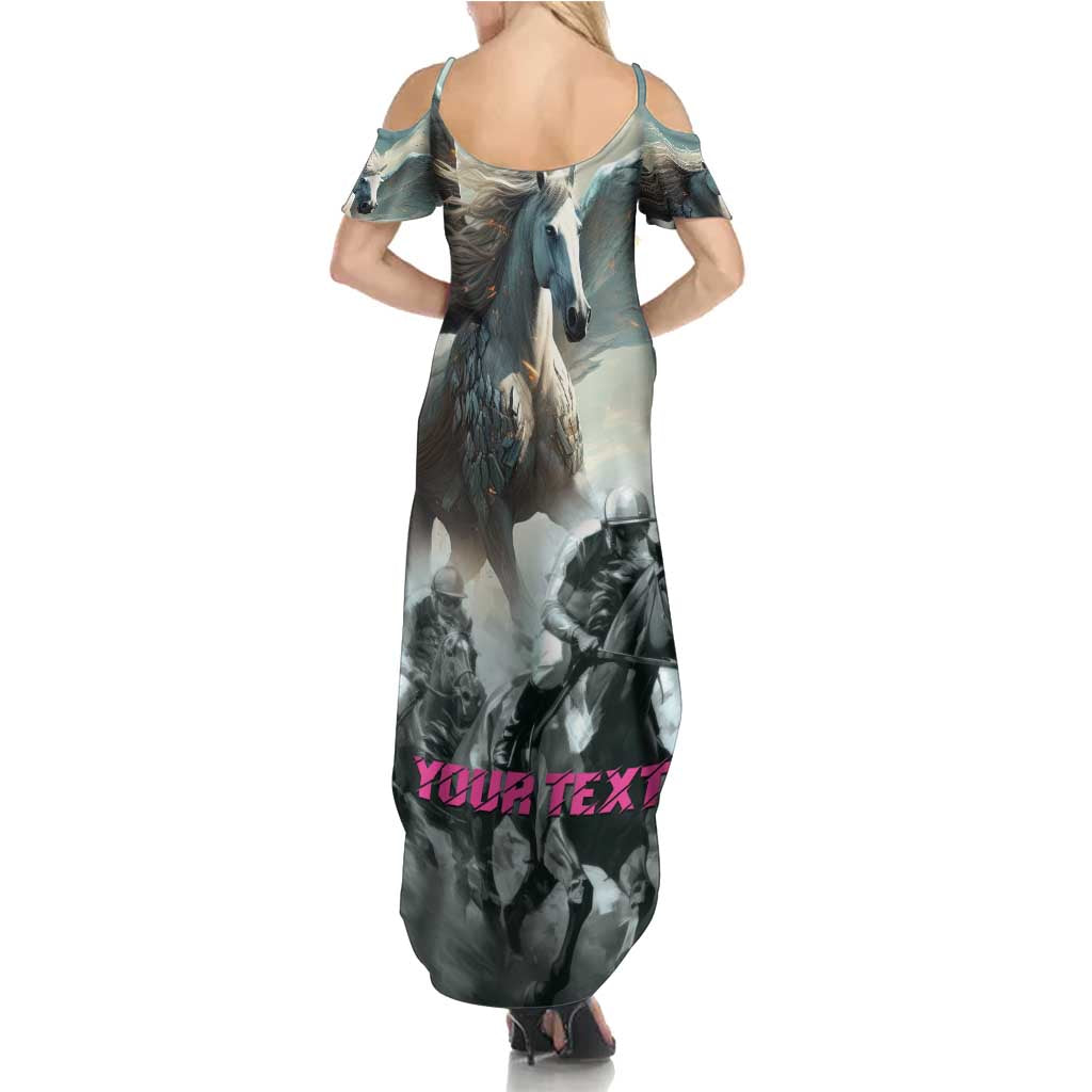 Personalized Pegasus Horse Racing 2025 Family Matching Summer Maxi Dress and Hawaiian Shirt Soar to Victory - Wonder Print Shop