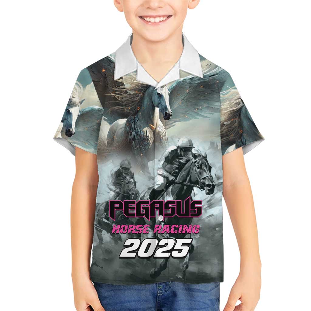 Personalized Pegasus Horse Racing 2025 Family Matching Summer Maxi Dress and Hawaiian Shirt Soar to Victory - Wonder Print Shop