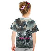 Personalized Pegasus Horse Racing 2025 Kid T Shirt Soar to Victory - Wonder Print Shop