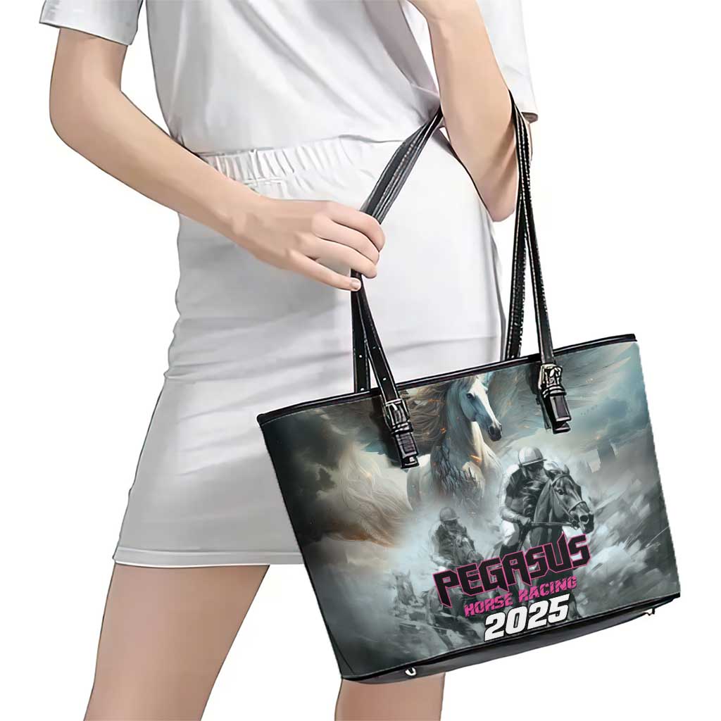 Pegasus Horse Racing 2025 Leather Tote Bag Soar to Victory