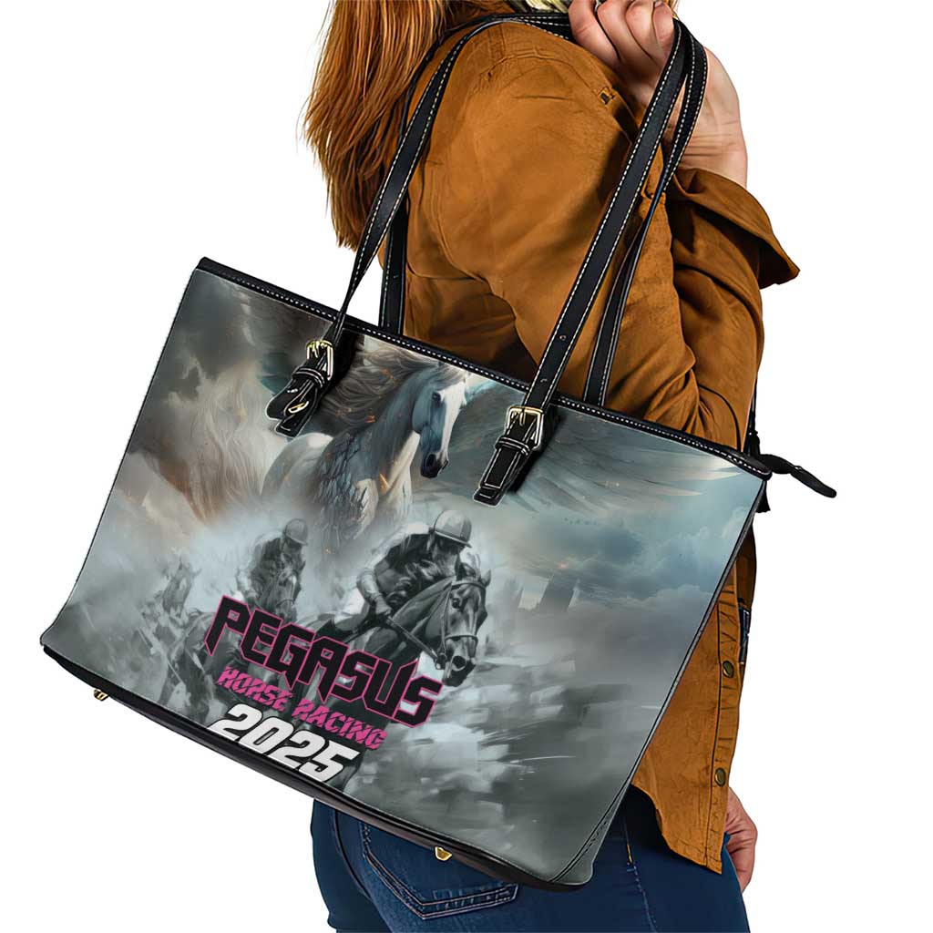 Pegasus Horse Racing 2025 Leather Tote Bag Soar to Victory