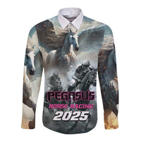 Personalized Pegasus Horse Racing 2025 Long Sleeve Button Shirt Soar to Victory